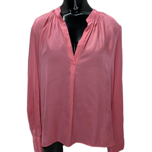 Zadig & Voltaire Women’s Tink Satin V-Neck Blouse Rubber Pink
